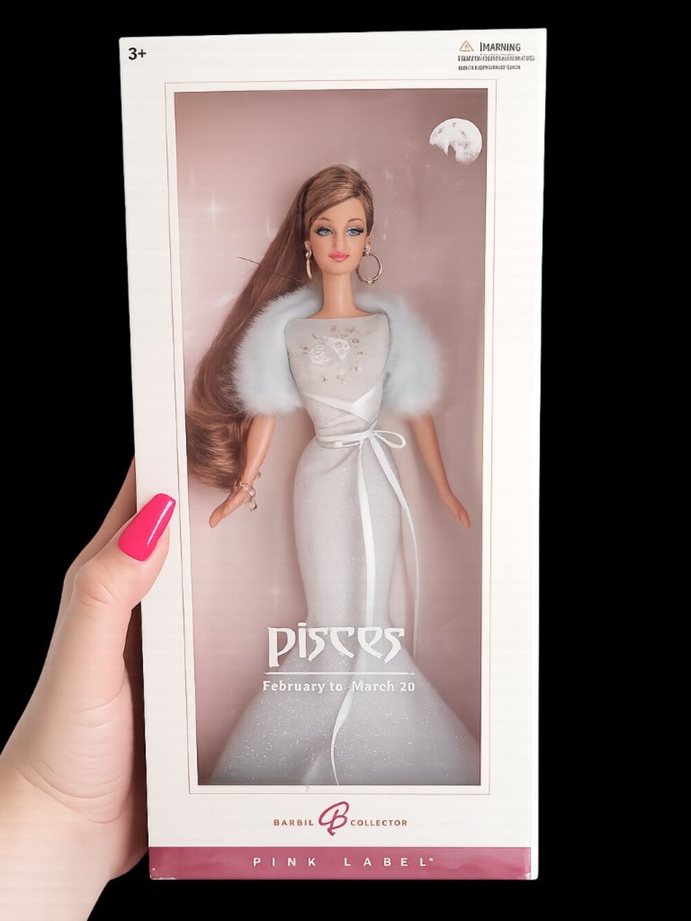 Barbie Collector Pisces Doll Pink Label NIB Zodiac Barbie February March